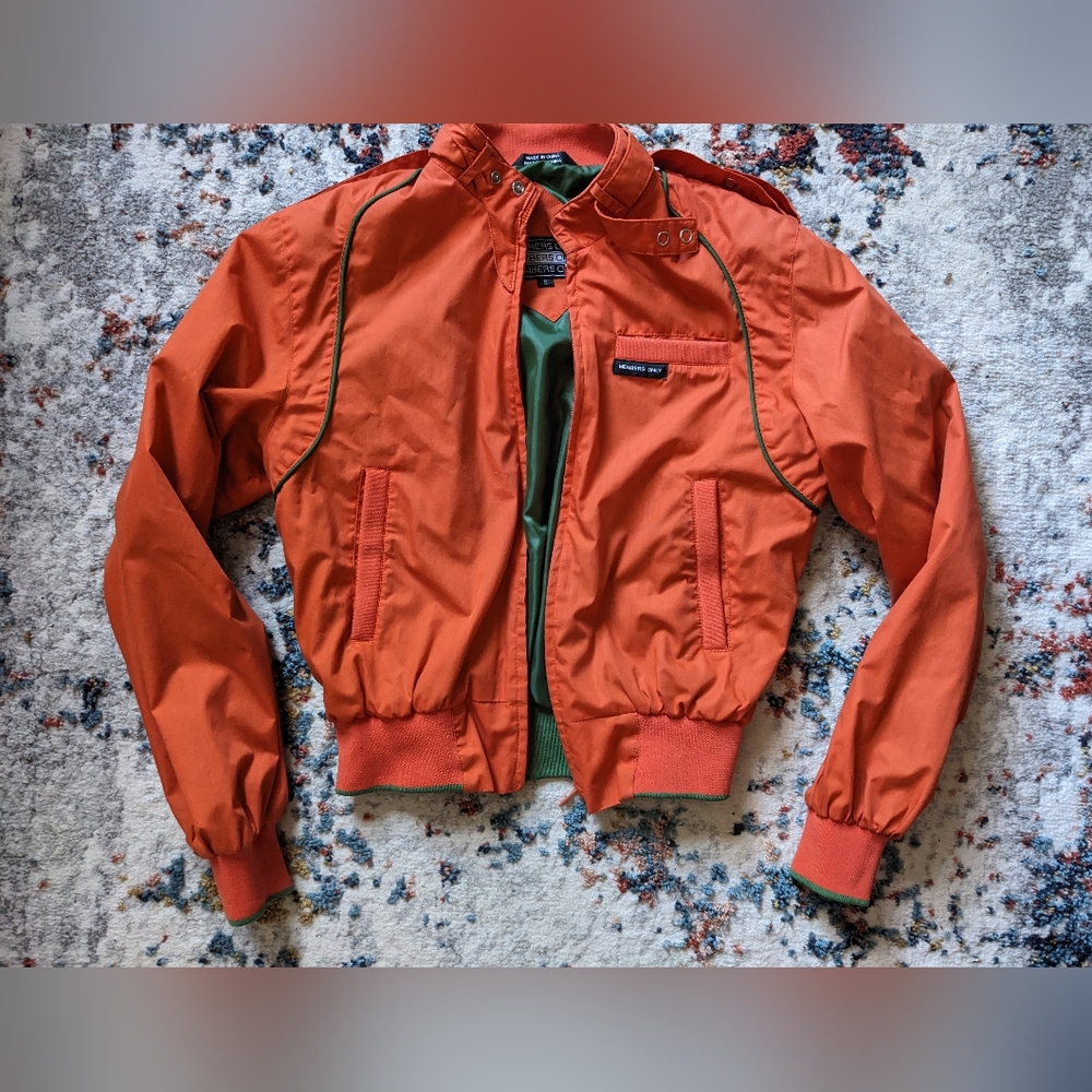Member's Only Orange Bomber Jacket